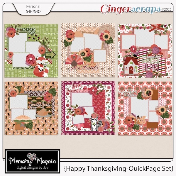Happy Thanksgiving Quick Page Set by Memory Mosaic