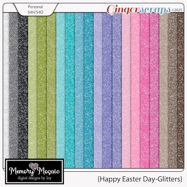 Happy Easter Day-Glitters by Memory Mosaic