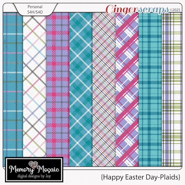 Happy Easter Day-Plaids by Memory Mosaic