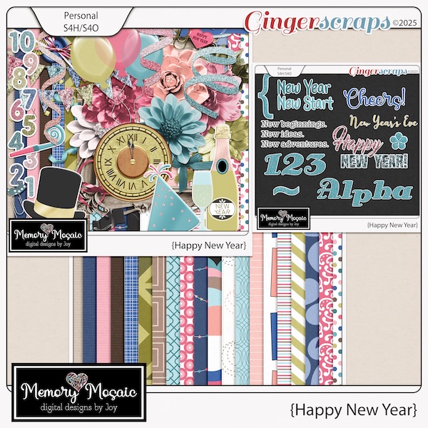 Happy New Year Kit by Memory Mosaic