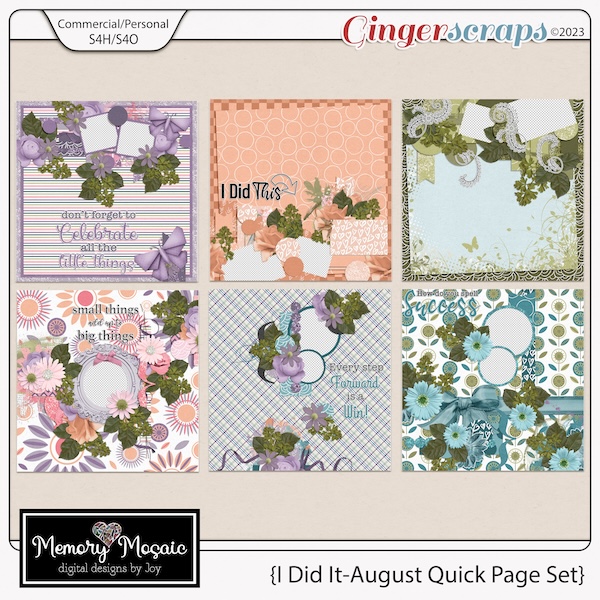 I Did It-August Quick Page Set by Memory Mosaic
