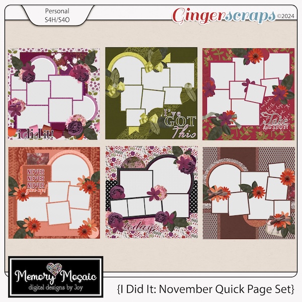 I Did It-November Quick Page Set by Memory Mosaic