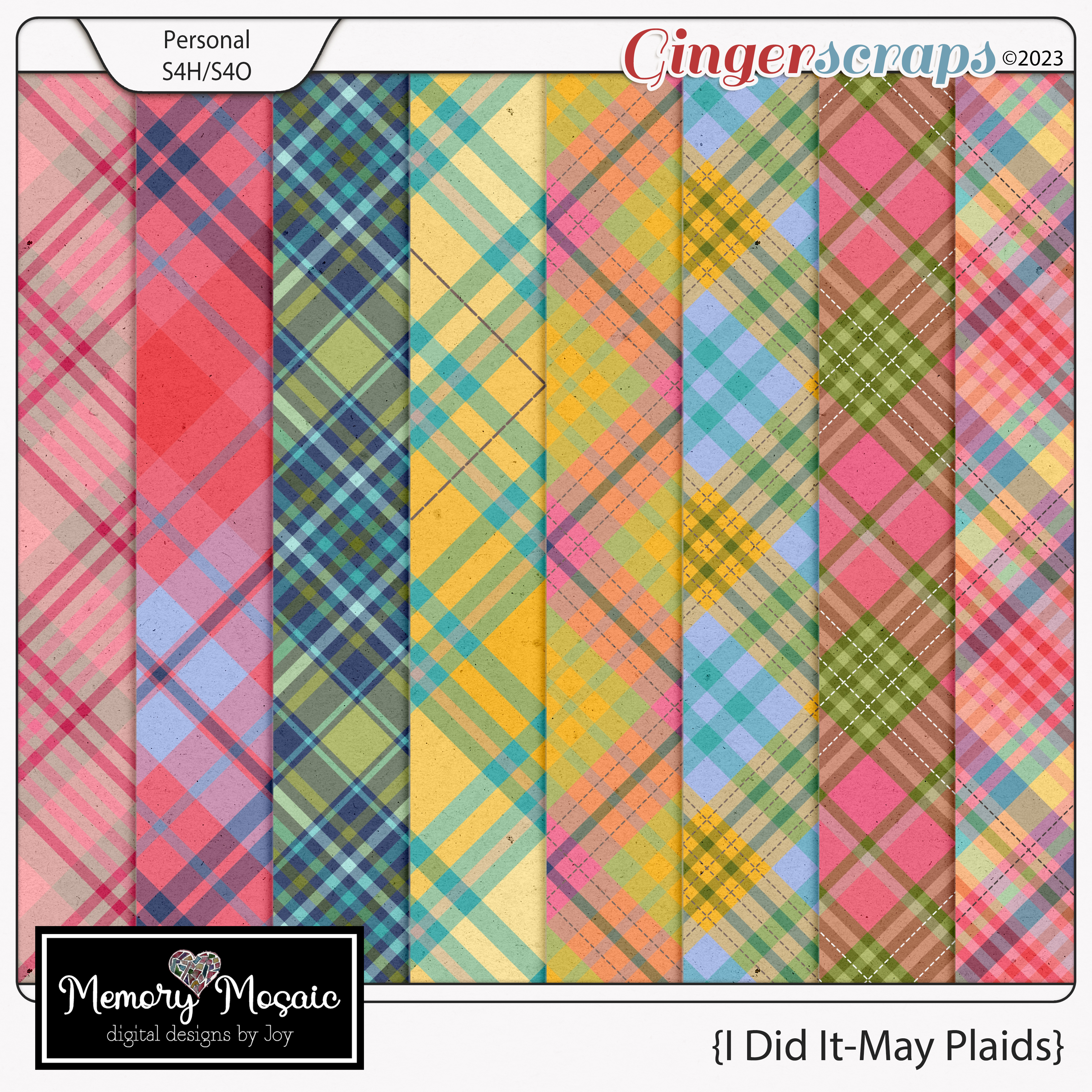 I Did It-May Plaids by Memory Mosaic