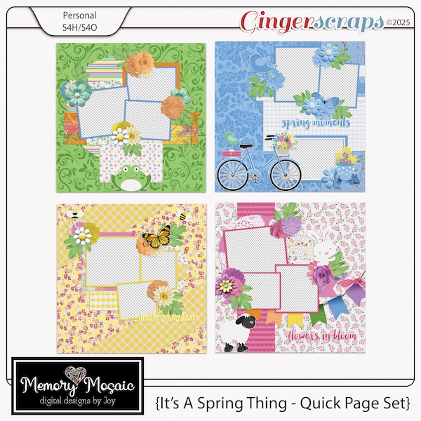 It's A Spring Thing-Quick Page Set by Memory Mosaic