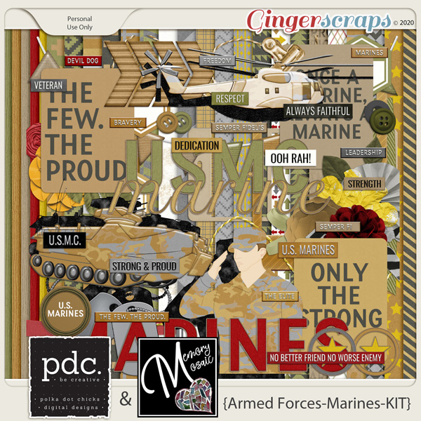 Armed Forces-Marines-Kit by Memory Mosaic and Polka Dot Chicks