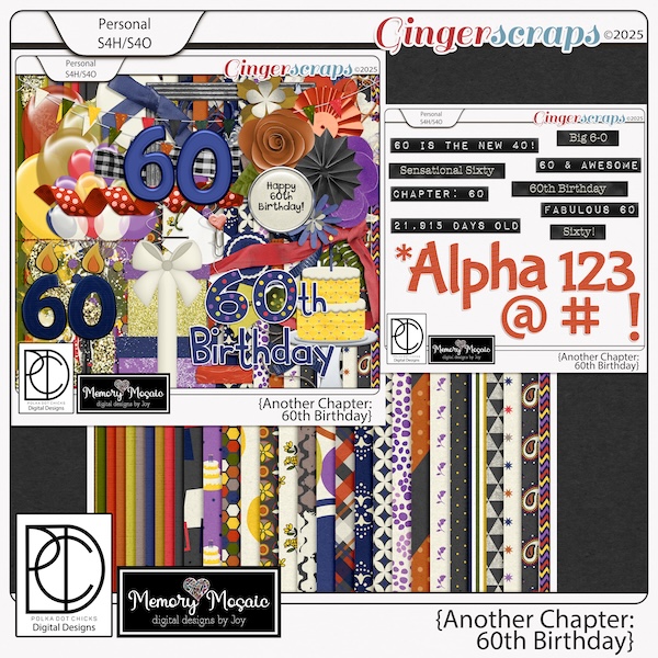 Another Chapter: 60th Birthday by Memory Mosaic & Polka Dot Chicks