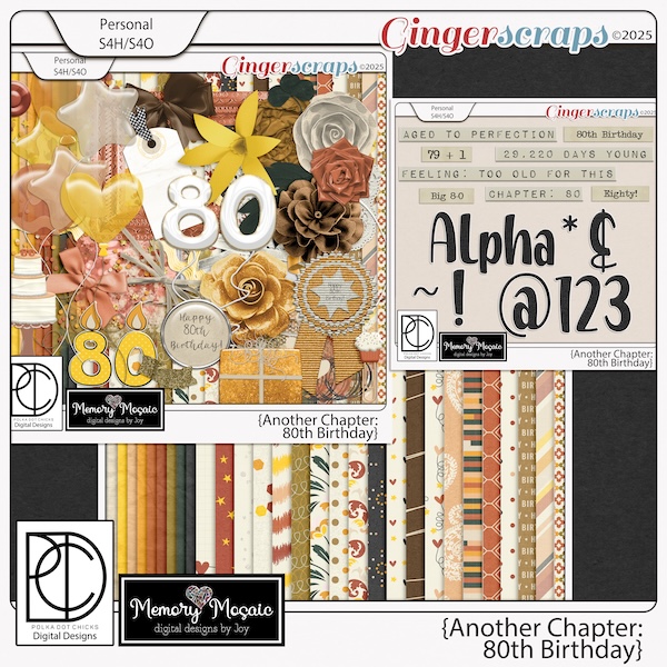 Another Chapter: 80th Birthday by Memory Mosaic and Polka Dot Chicks