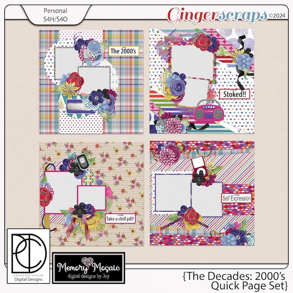 The Decades: 2000's Quick Page Set by Memory Mosaic and Polka Dot Chicks