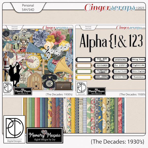 The Decades: 1930's by Memory Mosaic and Polka Dot Chicks