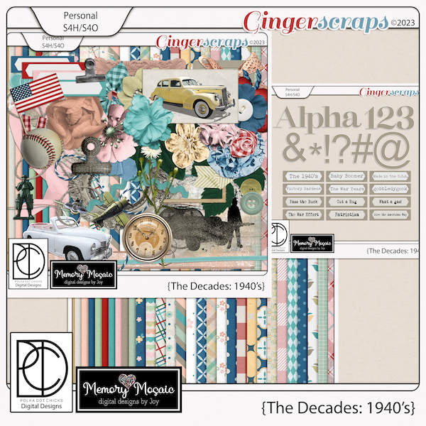 The Decades: 1940's by Memory Mosaic and Polka Dot Chicks