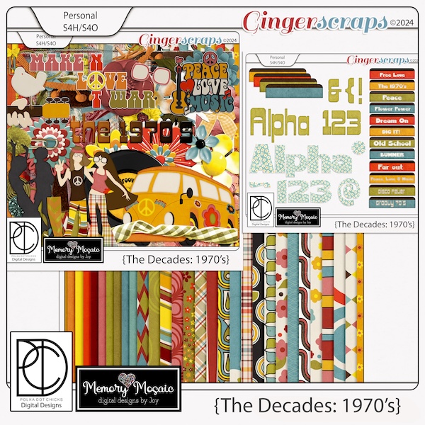 The Decades: 1970's by Memory Mosaic & Polka Dot Chicks