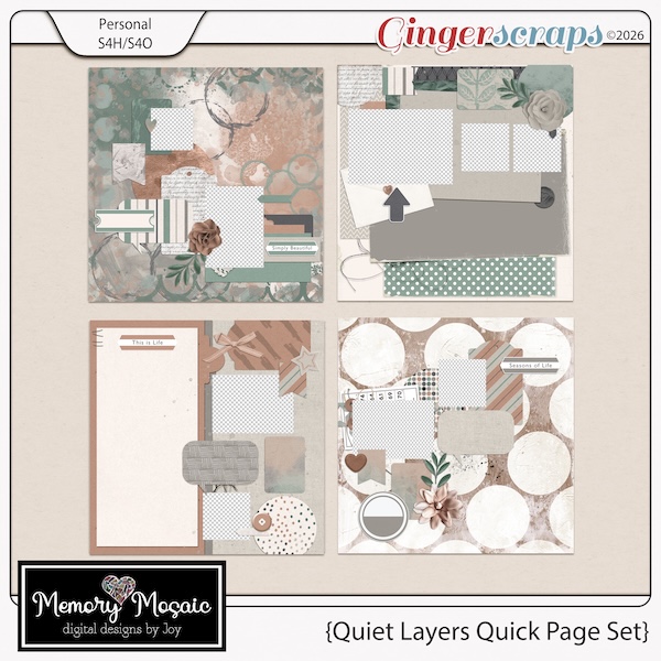 Quiet Layers Quick Page Set by Memory Moaic