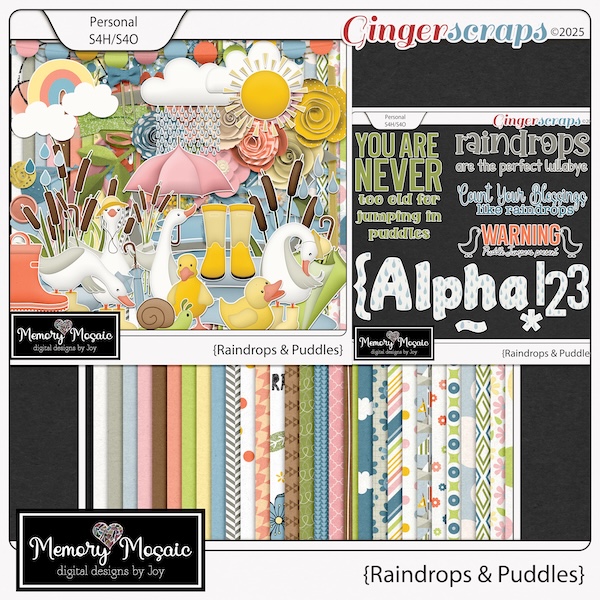 Raindrops & Puddles by Memory Mosaic