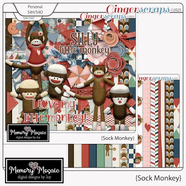 Sock Monkey by Memory Mosaic