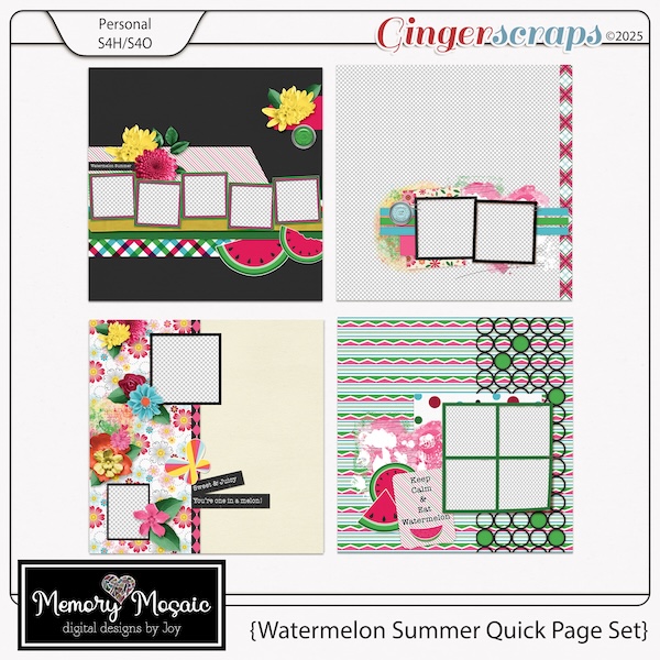 Watermelon Summer Quick Page Set by Memory Mosaic