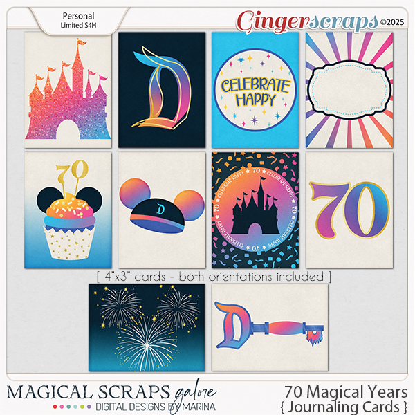 70 Magical Years (journaling cards)
