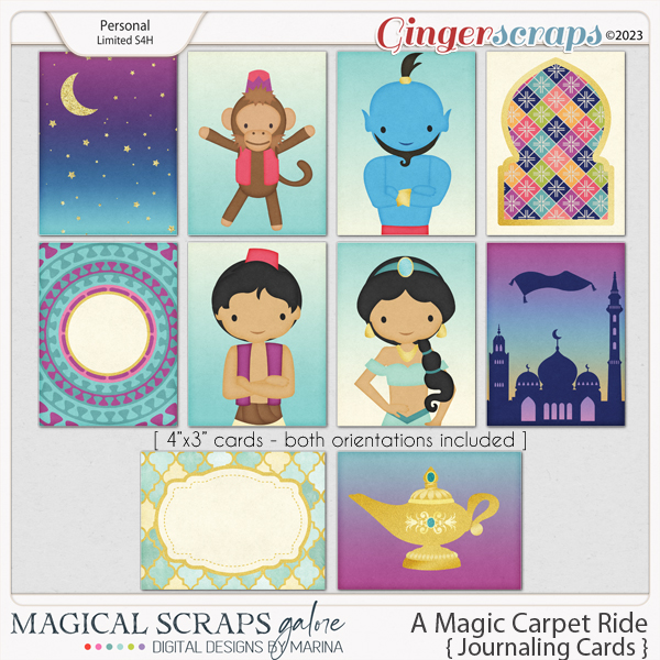A Magic Carpet Ride (journaling cards)