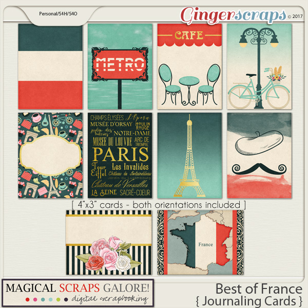 Best of France (journaling cards)