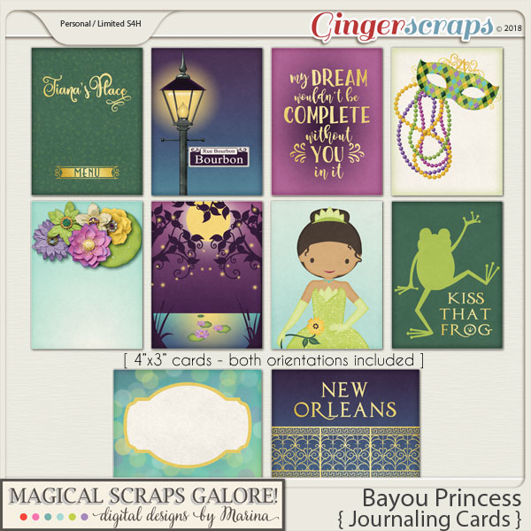 Bayou Princess (journaling cards)