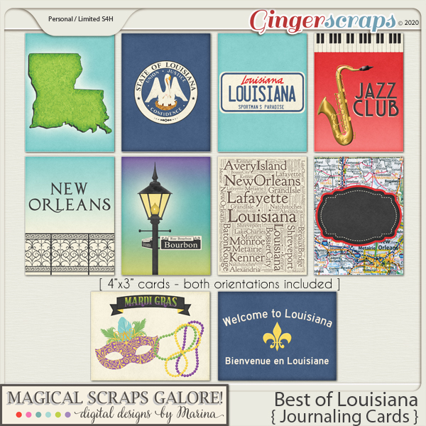 Best of Louisiana (journaling cards)