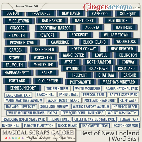 Best of New England (word bits)