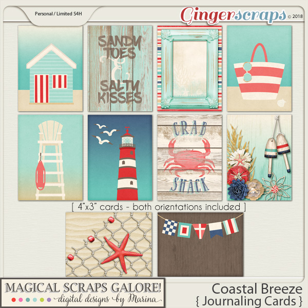 Coastal Breeze (journaling cards)