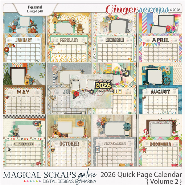 2026 Calendar Quick Pages (Generic Edition - Volume 2)