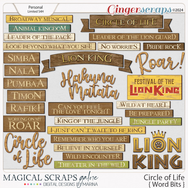 Circle of Life (word bits)
