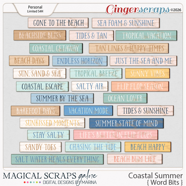 Coastal Summer (word bits)