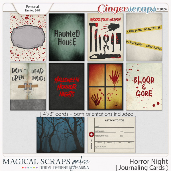 Horror Night (journaling cards)