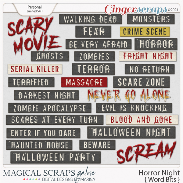 Horror Night (word bits)