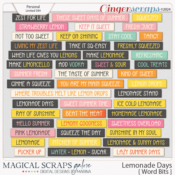 Lemonade Days (word bits)