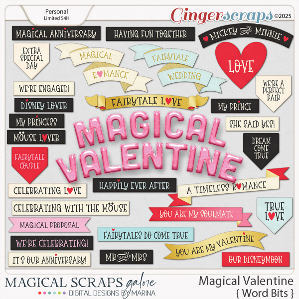 Magical Valentine (word bits)
