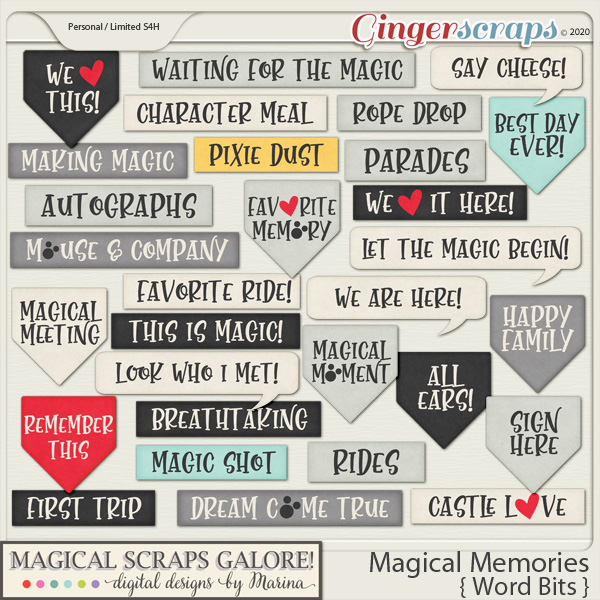 Magical Memories (word bits)