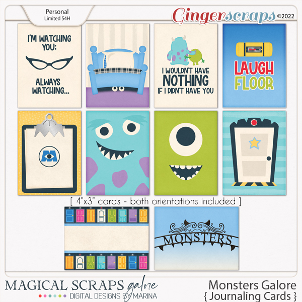 Monsters Galore (journaling cards)