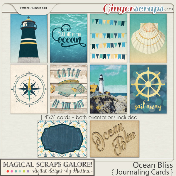 Ocean Bliss (journaling cards)