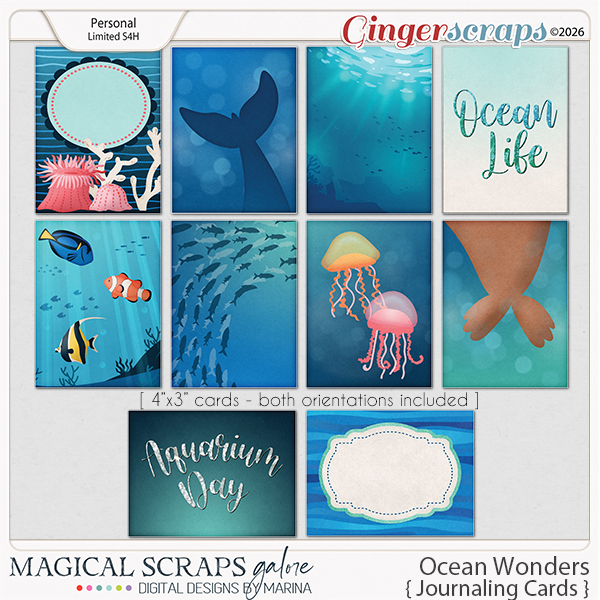 Ocean Wonders (journaling cards)
