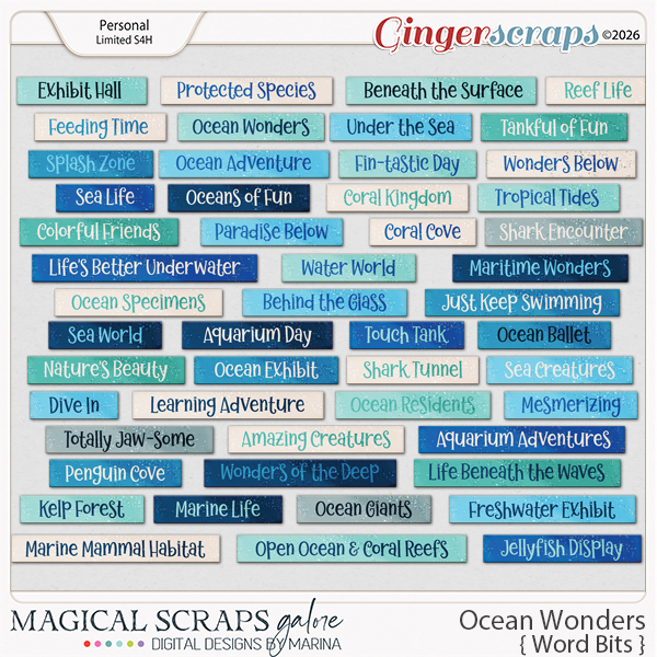 Ocean Wonders (word bits)