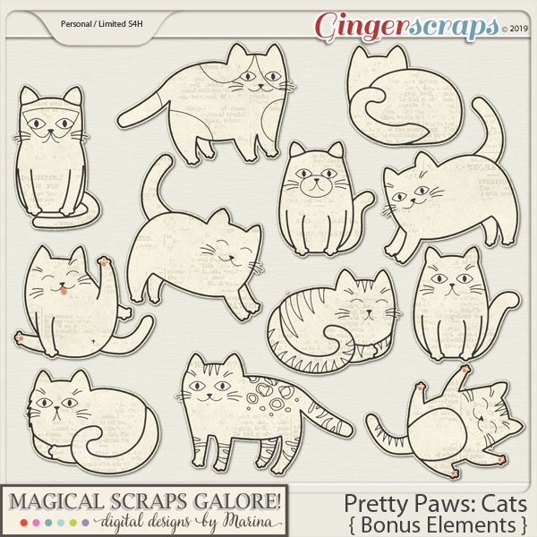 Pretty Paws: Cats (bonus elements)