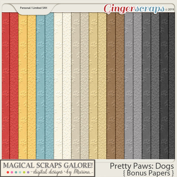 Pretty Paws: Dogs (bonus papers)