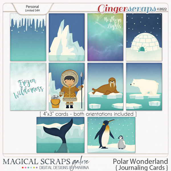 Polar Wonderland (journaling cards)