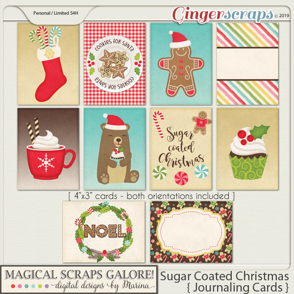 Sugar Coated Christmas (journaling cards)