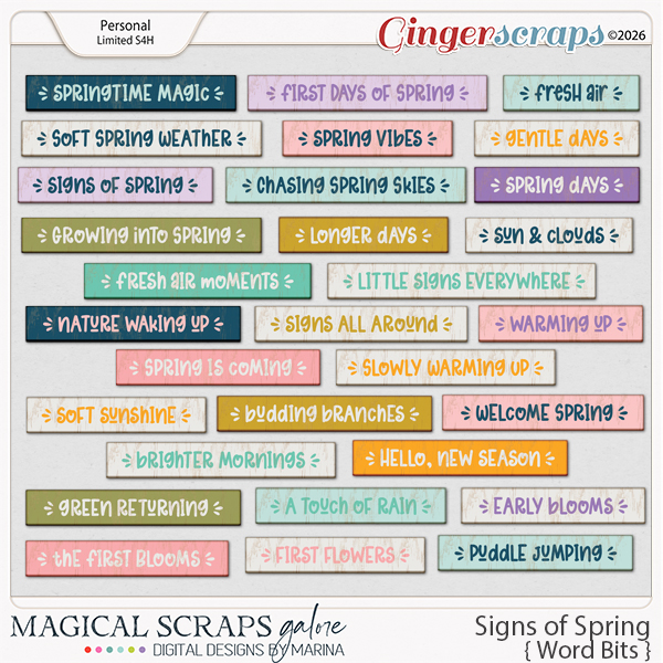 Signs of Spring (word bits)