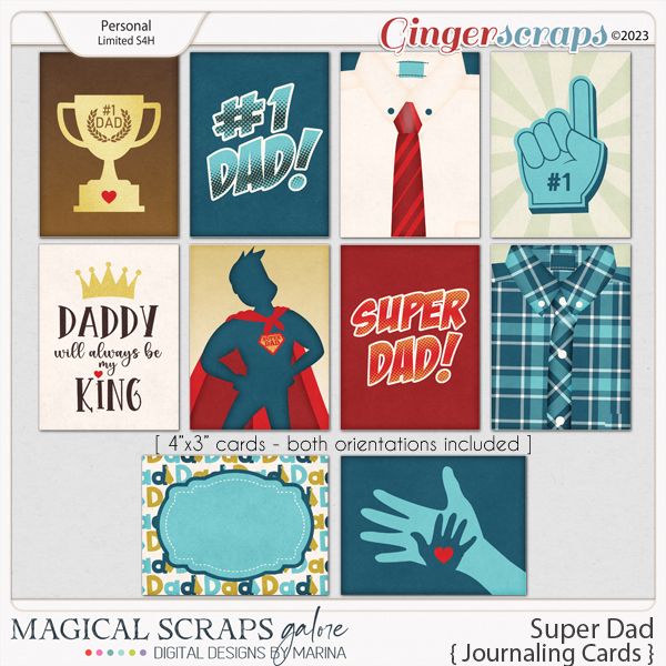 Super Dad (journaling cards)