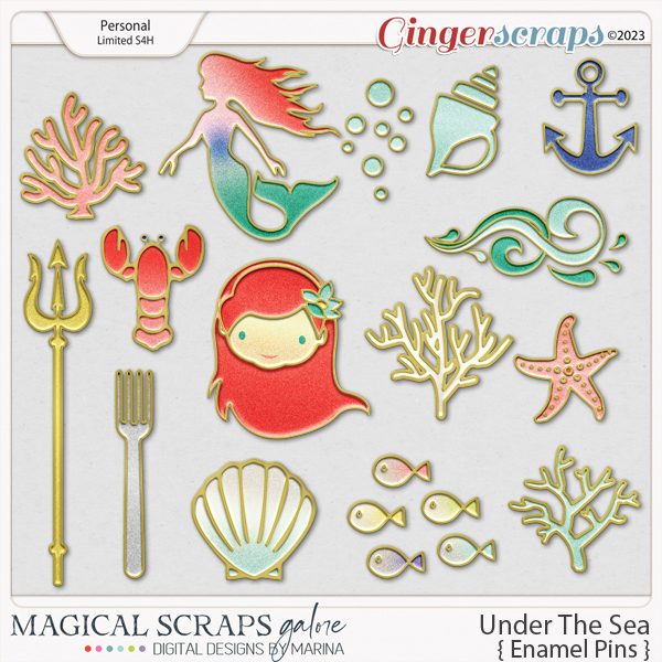 Under The Sea (enamel pins)