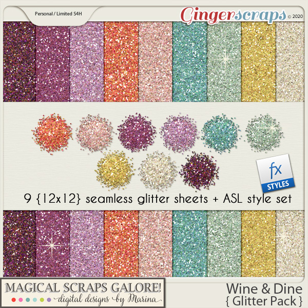 Wine & Dine (glitter pack)