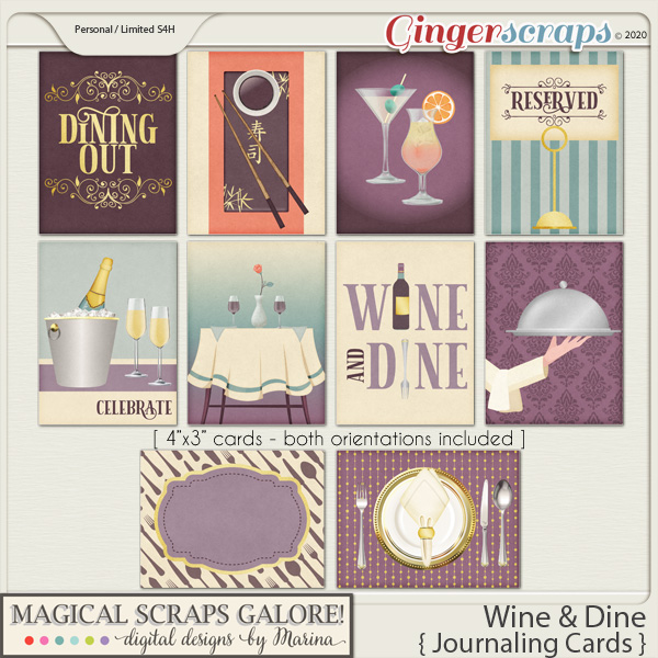 Wine & Dine (journaling cards)