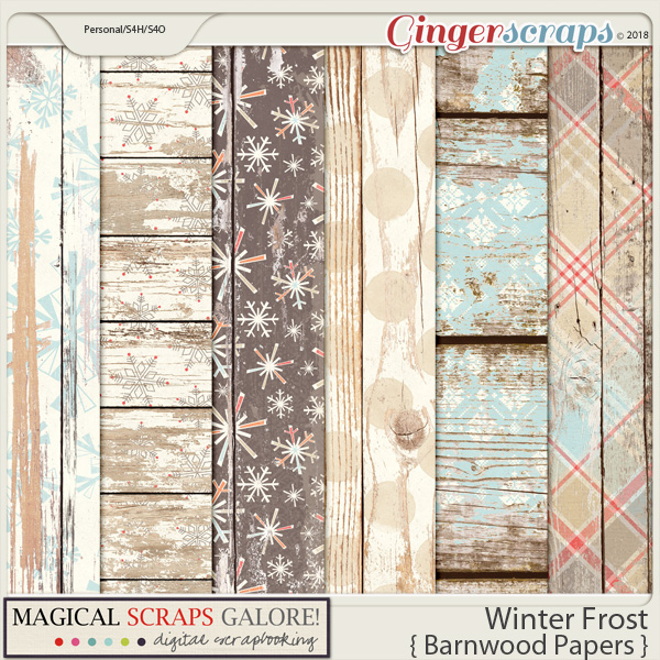 Winter Frost (shabby barnwood papers)