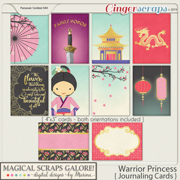 Warrior Princess (journaling cards)