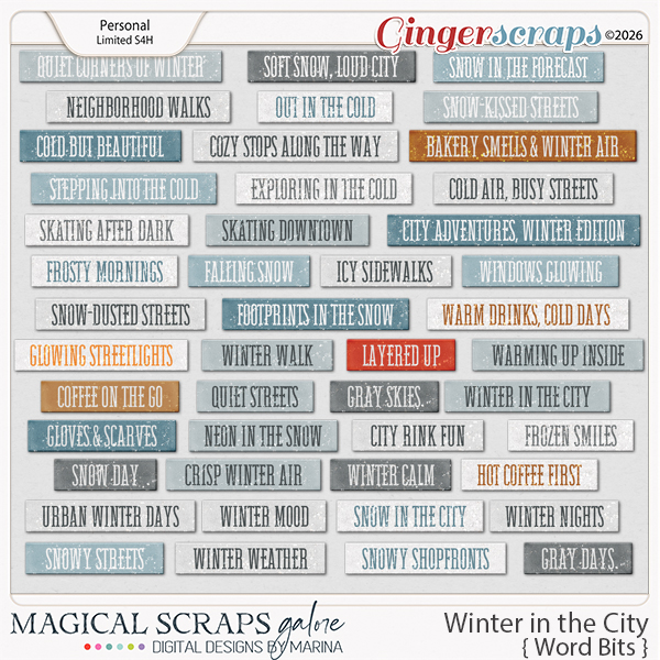 Winter in the City (word bits)